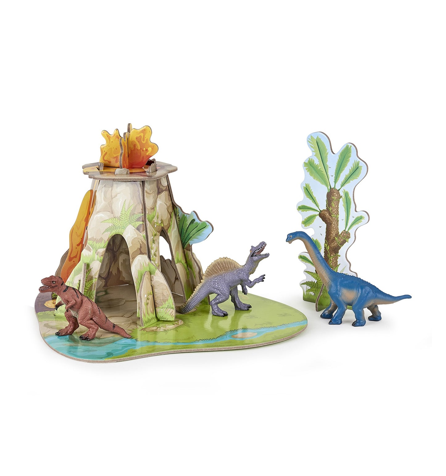 Ensemble Papo mini Terre des dinosaures et 6 figurines