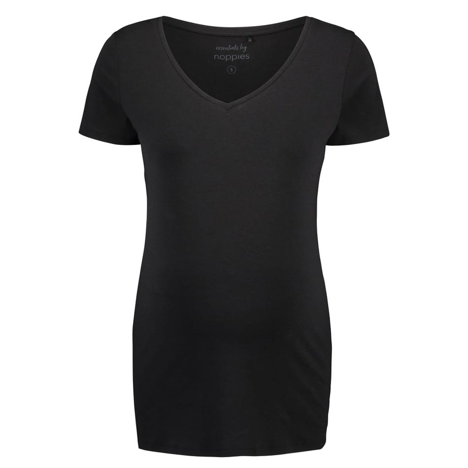 Tshirt Maternité Rome Noir à col en V 90N0014