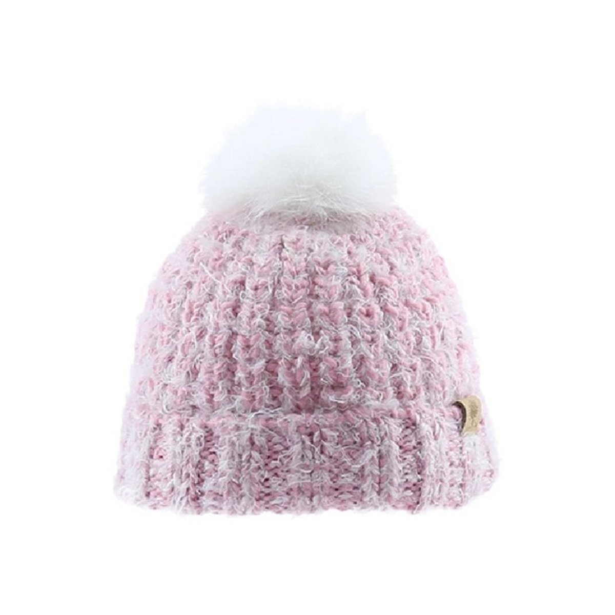 tuque rose à pompon blanc bedford road