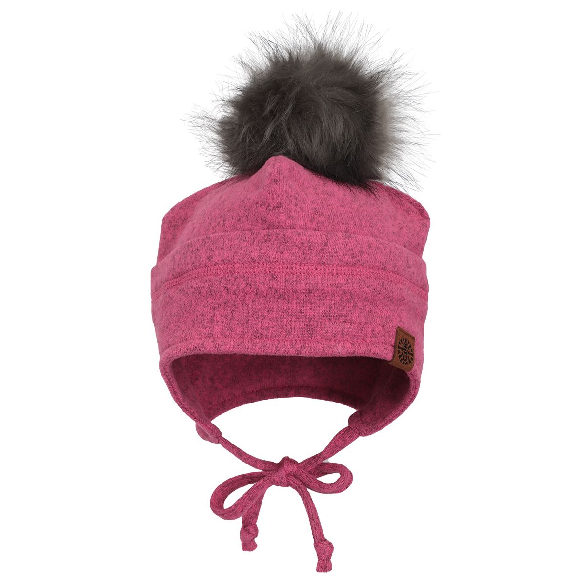 Boutique Petites Fleurs - Tuque mi-saison avec pompon amovible Rose Calikids S2202
