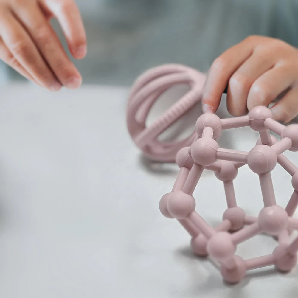 Silisquish Jouet de Dentition En Silicone Rose
