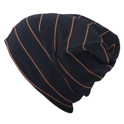 Boutique Petites Fleurs - TUQUE BOSTON EN COTON V20 (Noire et caramel) Lp apparel