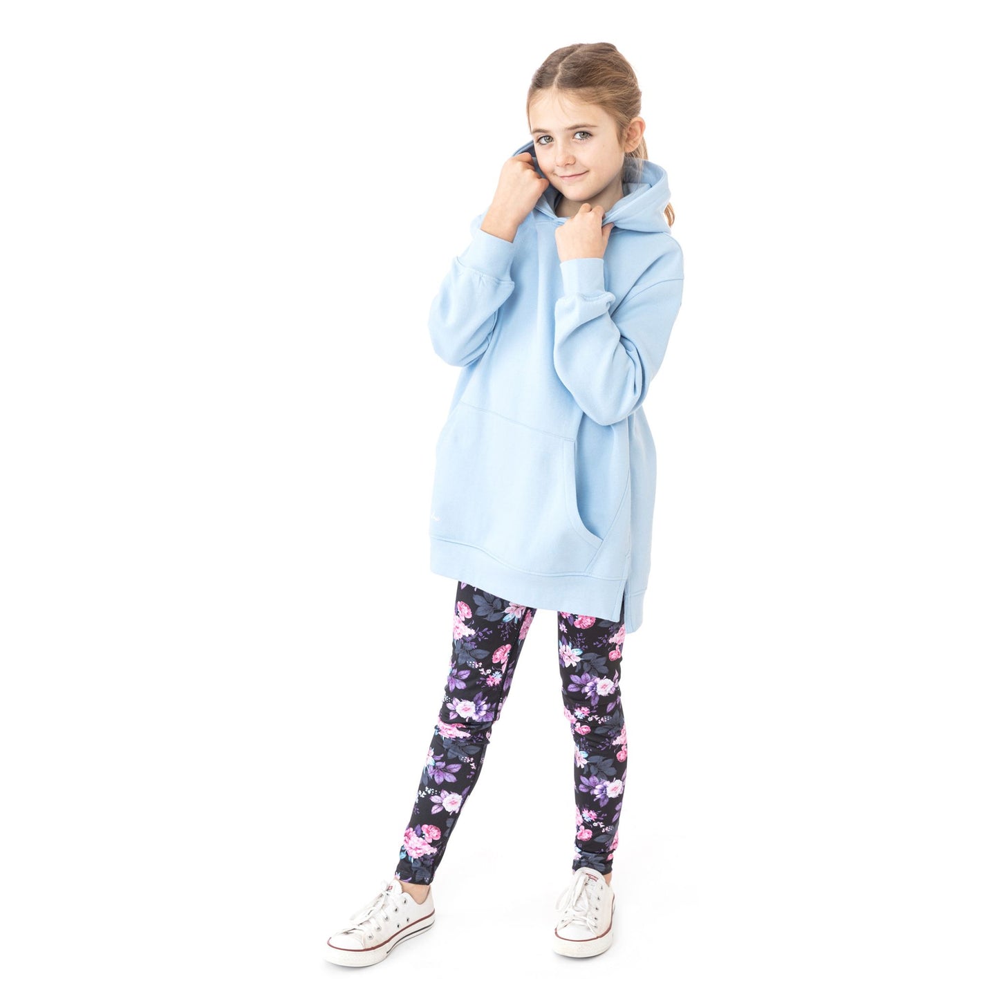 Chandail long à capuchon Bleu pâle S22L50-03