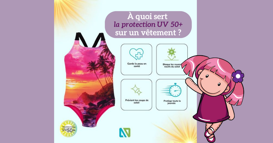 La protection UV50+ sur les maillots et chapeau de soleil