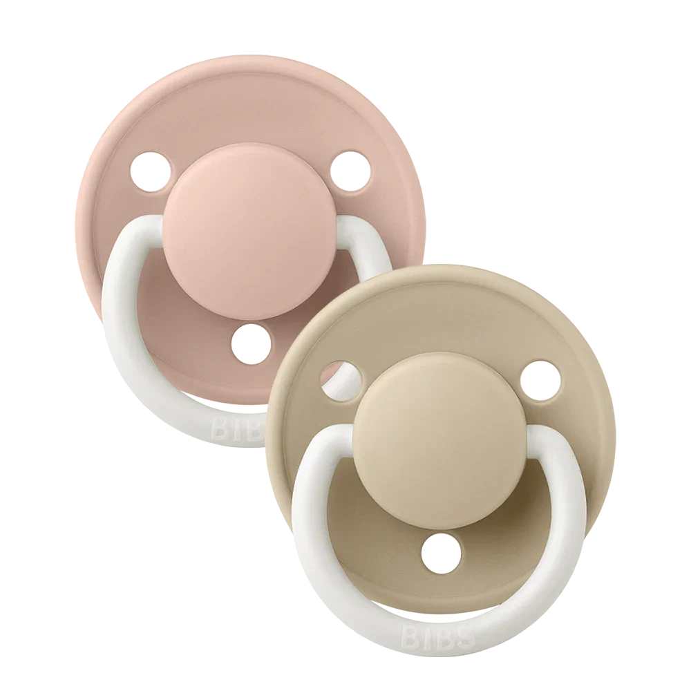 Suce bibs de Luxe rose et vanille taille unique 0-3 ans