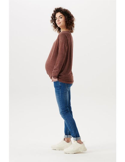 T-shirt maternité manches longues Bourne - brunette 2270019