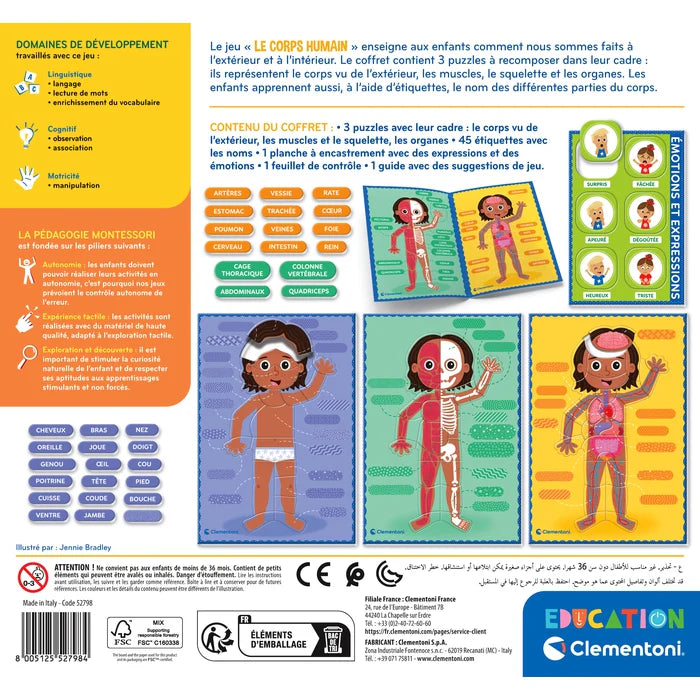 Boutique Petites Fleurs - LE CORPS HUMAIN - MONTESSORI- clementoni education