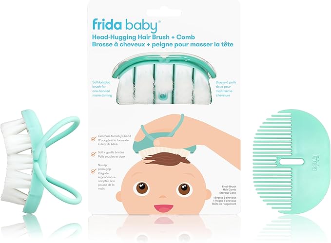 Ensemble brosse à cheveux et peigne pour bébé nouveau-né et Frida Baby