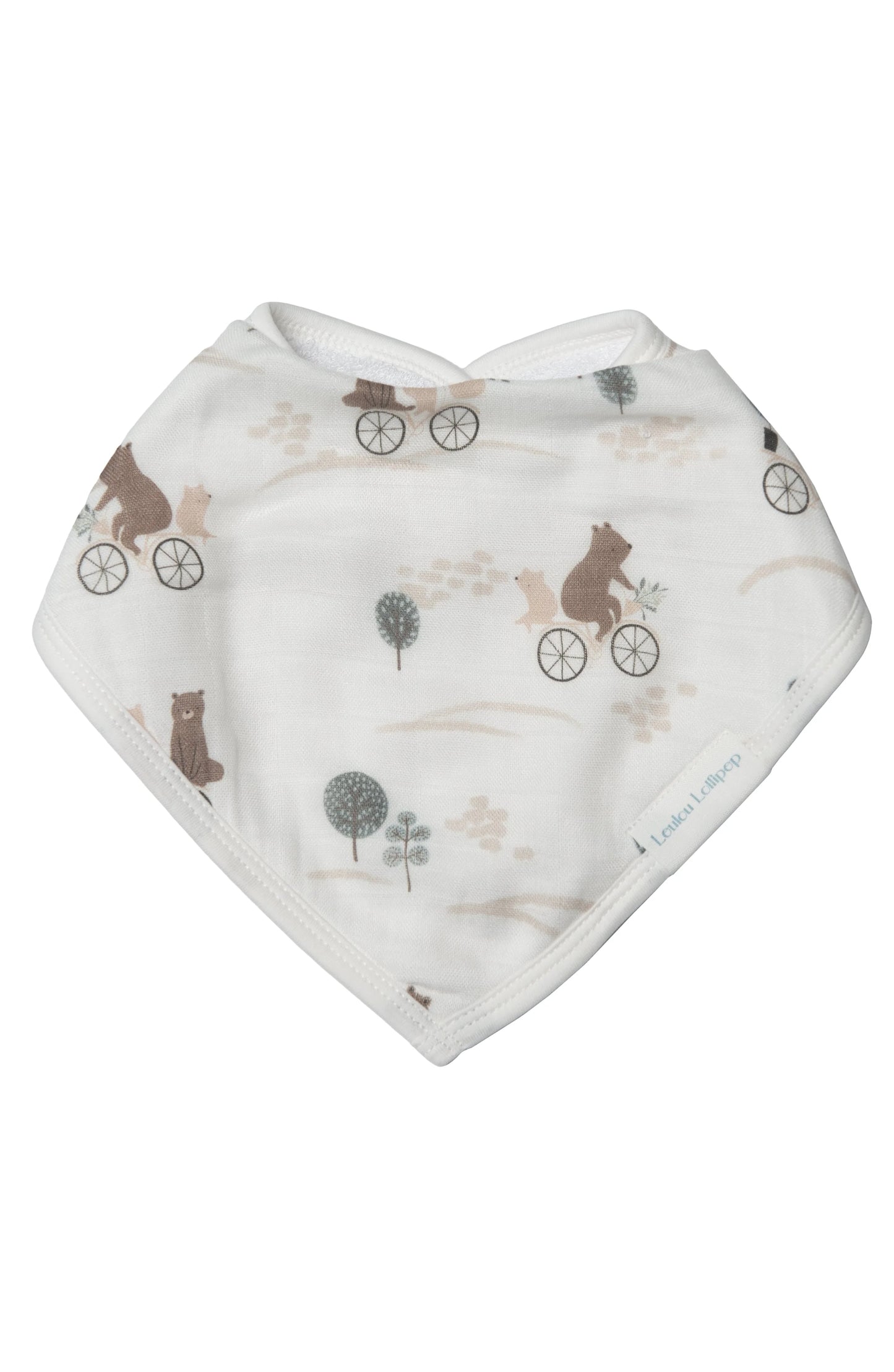 Bavoirs Bandana Mousseline Paquet de 2 - Ours à vélo