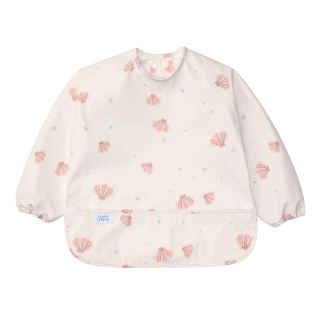 Bavoir à manches longue Coquillagesl Loulou lollipop