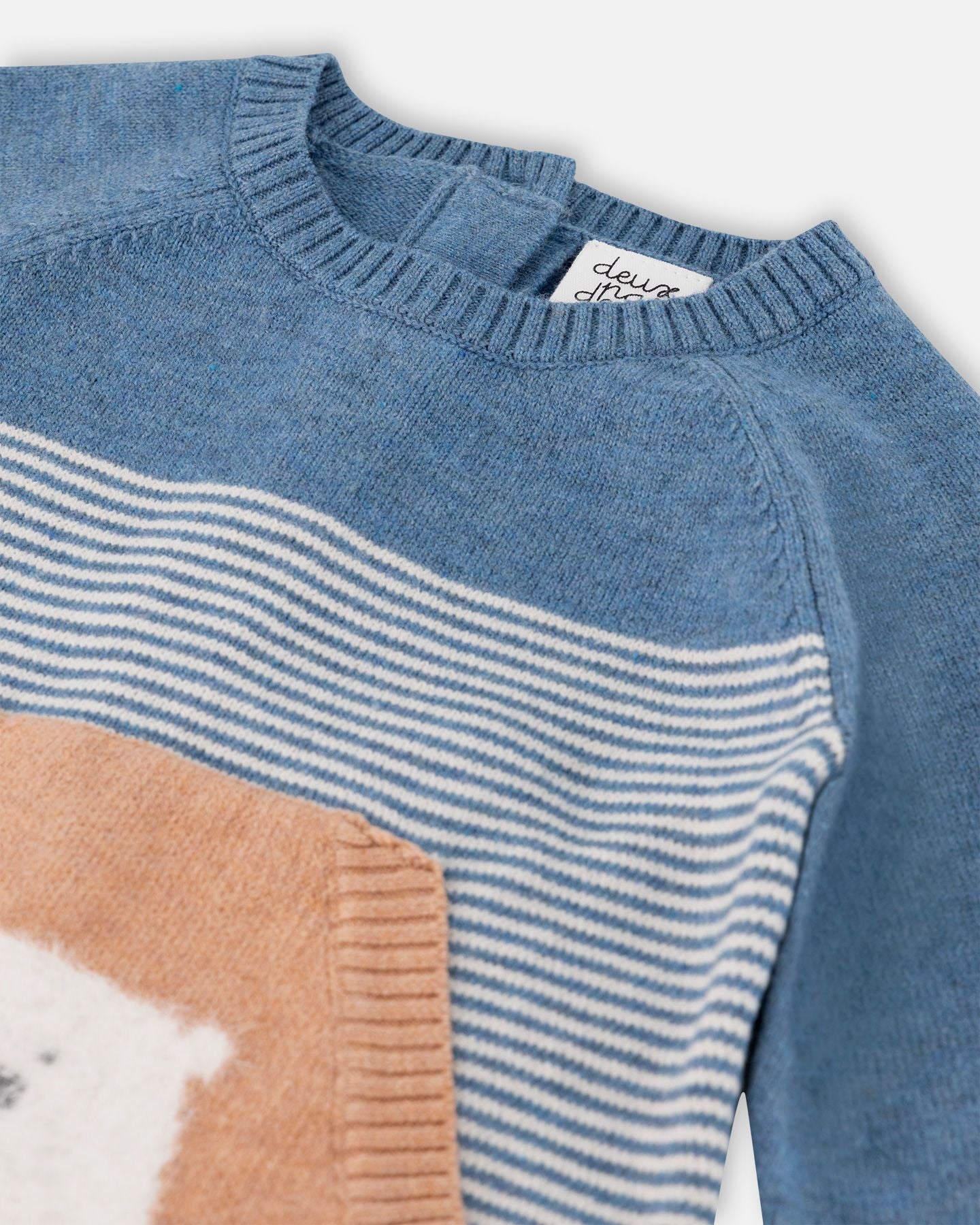 Boutique Petites Fleurs - Jumpsuit en tricot pour bébé Bleu F20DT41 - Deux par Deux