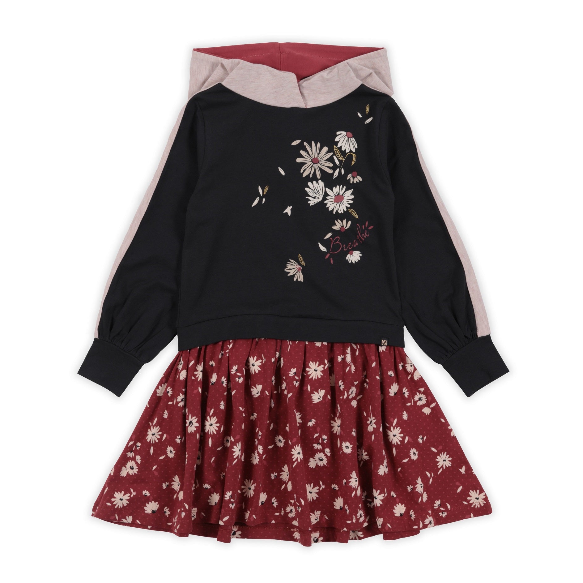 Boutique Petites Fleurs - Robe à capuchon DOUCEUR D'AUTOMNE F2306-03 - nano collection