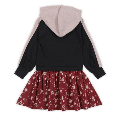 Boutique Petites Fleurs - Robe à capuchon DOUCEUR D'AUTOMNE F2306-03 - nano collection