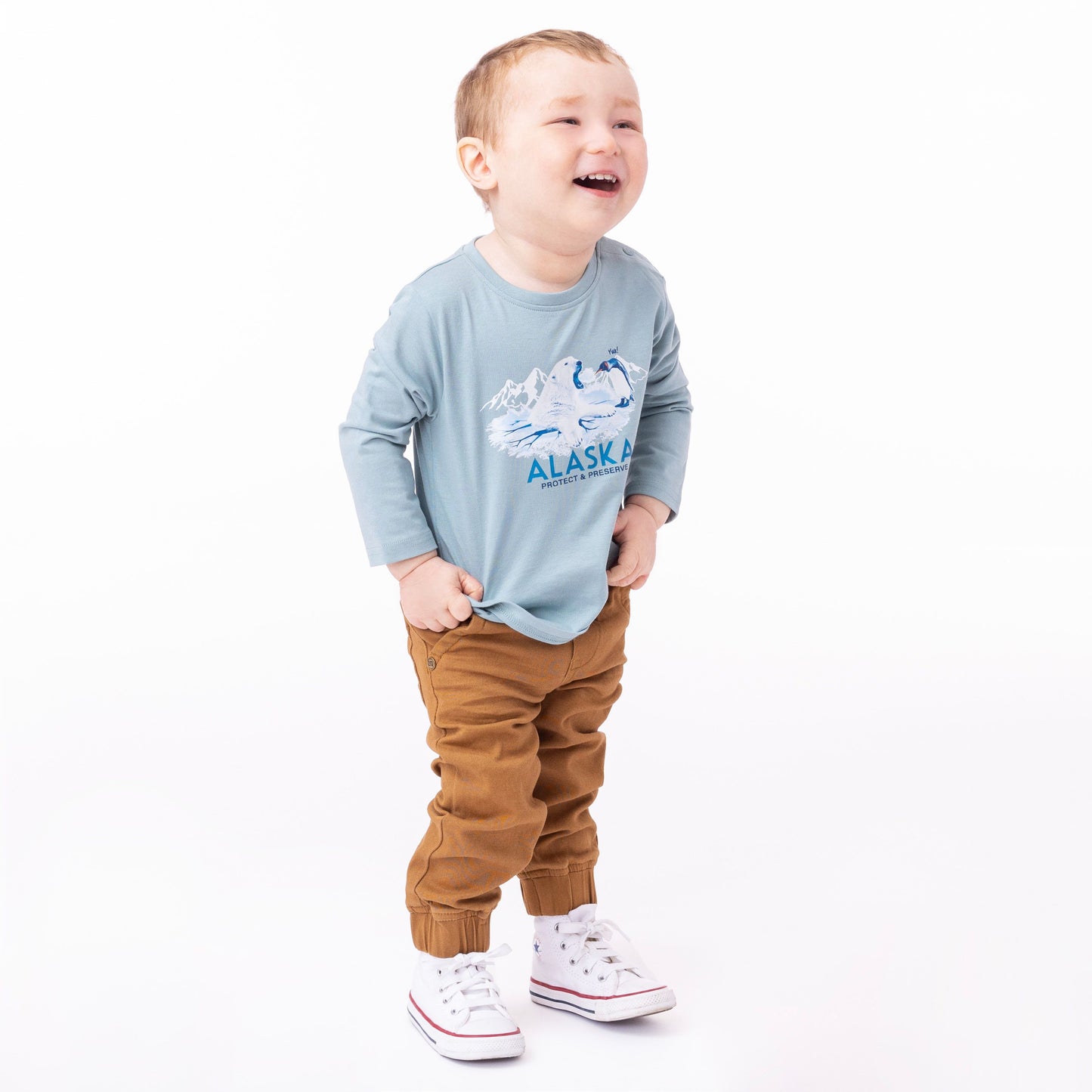 Boutique Petites Fleurs -T-shirt à manche longue pour bébé NATURE ARCTIQUE F2351-09 - nano collection