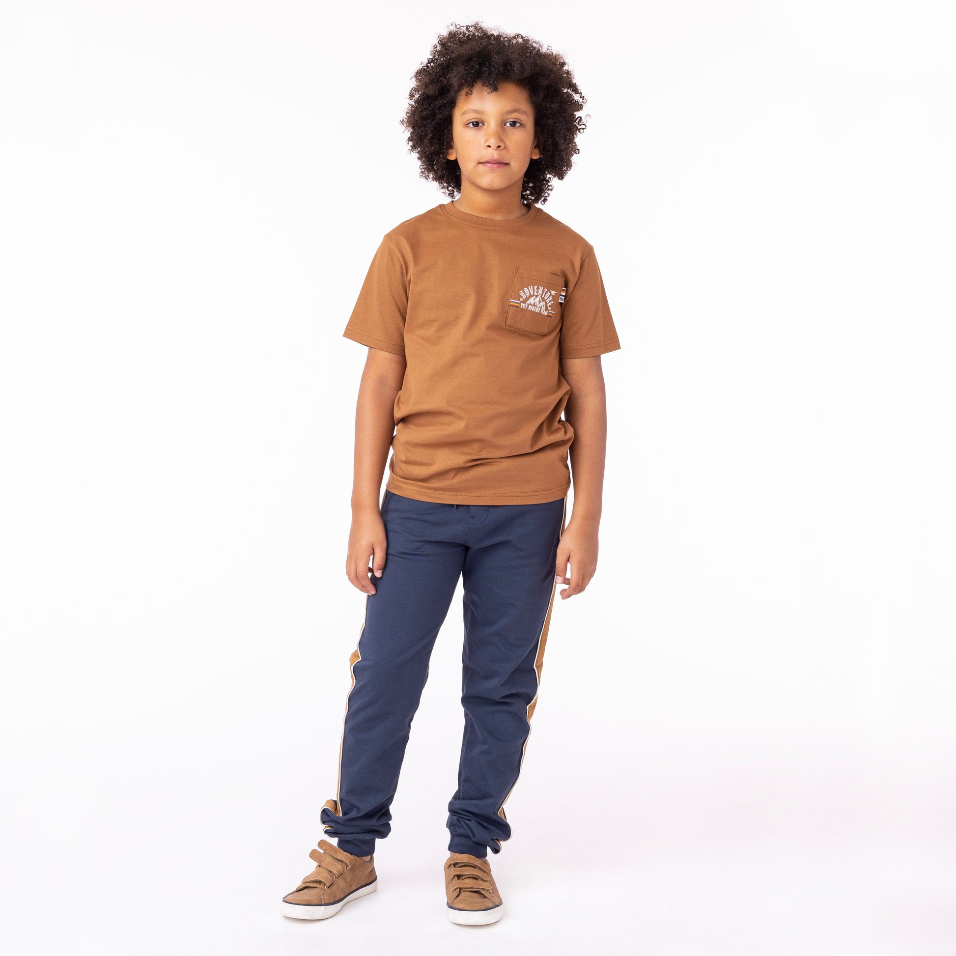 Boutique Petites Fleurs -T-shirt brun EN VOL F23PR01-05 - nano collection