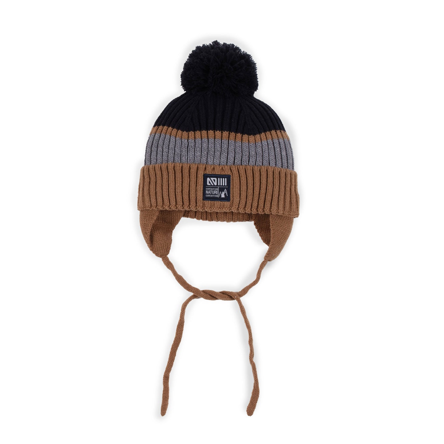 Boutique Petites Fleurs - Tuque en tricot Simon Taupe F23TU2153 -Nano collection