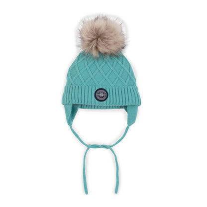 Tuque en tricot turquoise Jade F23TU254