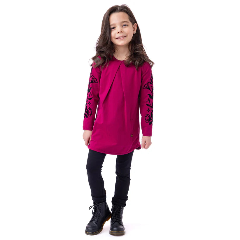 Boutique Petites Fleurs - Tunique Magenta Comme une étoile filante F2402-08 - Nano