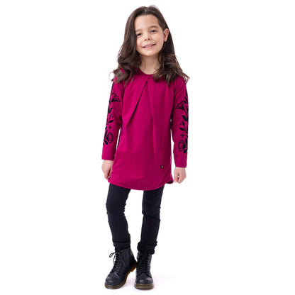 Boutique Petites Fleurs - Tunique Magenta Comme une étoile filante F2402-08 - Nano