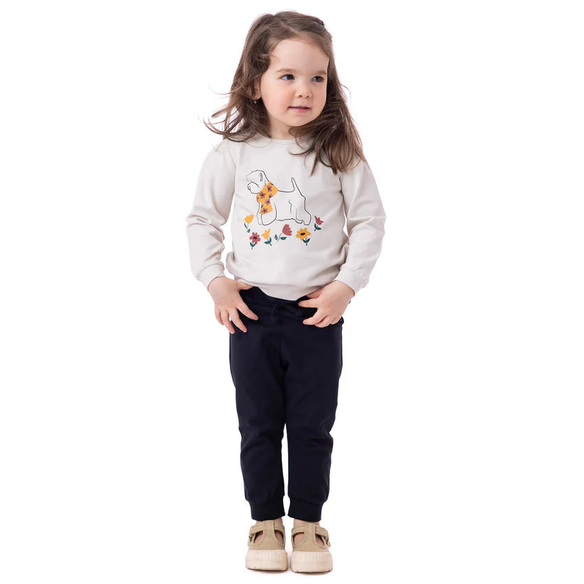 Boutique Petites Fleurs - T-shirt à manches longues Bébé Fille Monet et moi F2454-05 - Nano