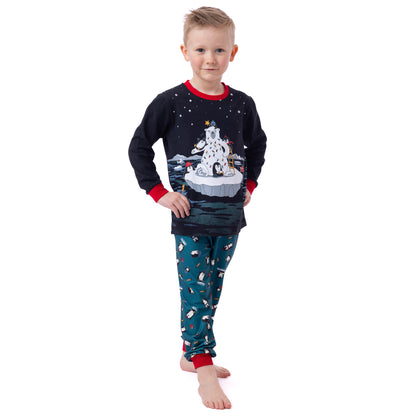 Boutique Petites Fleurs - Pyjama des fêtes Ours sur la banquise F24P07 - Nano