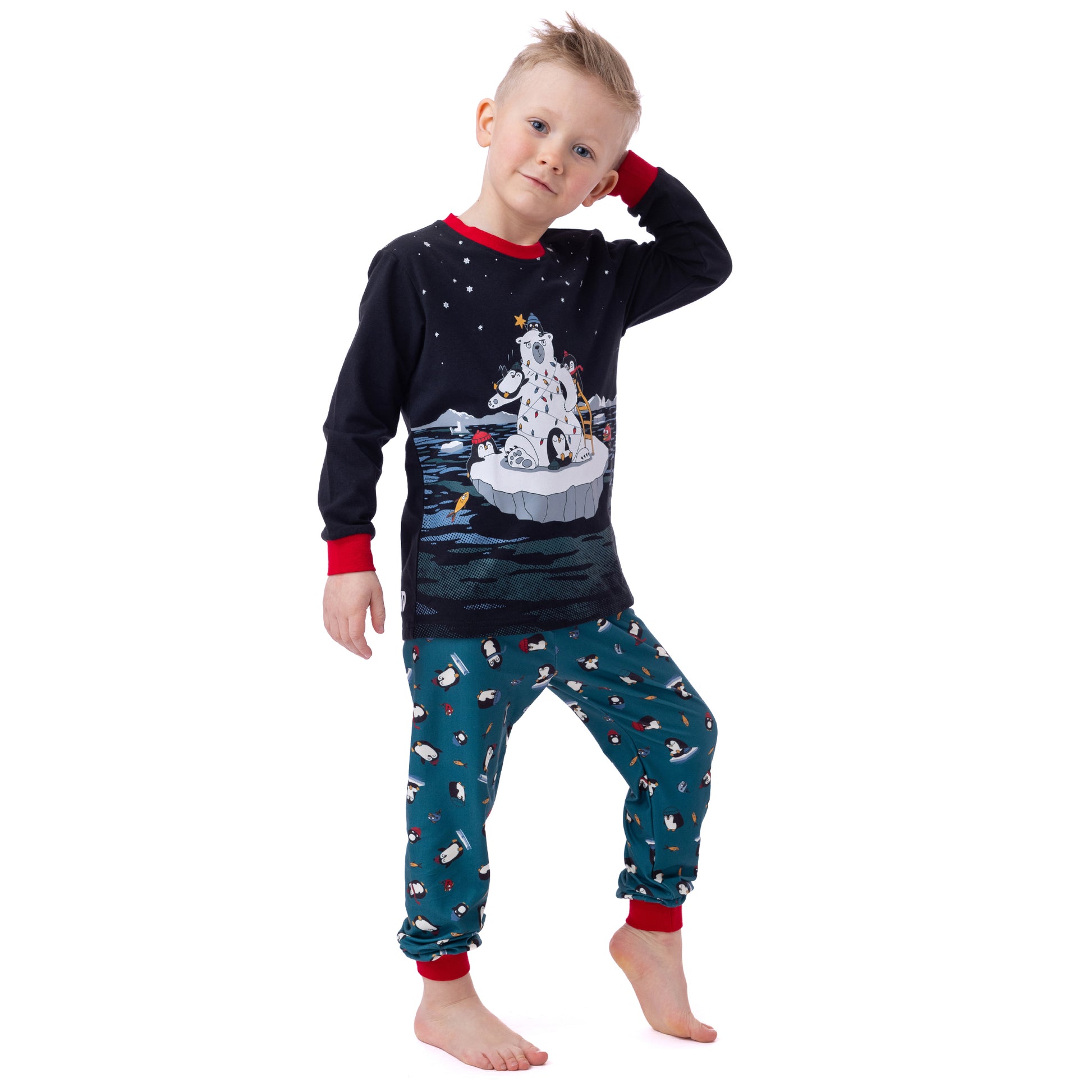 Boutique Petites Fleurs - Pyjama des fêtes Ours sur la banquise F24P07 - Nano