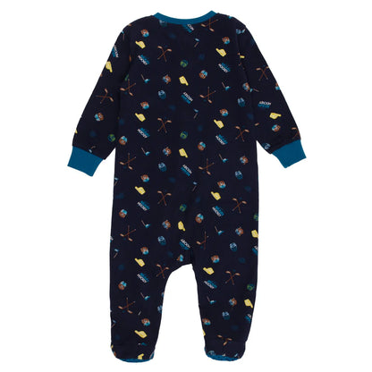 Boutique Petites Fleurs - Pyjama une-pièce à pied Bébé Garçon Marine F24P105 - Nano