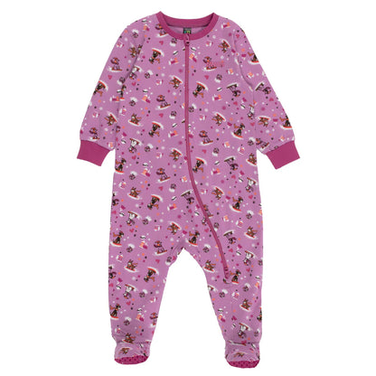 Boutique Petites Fleurs - Pyjama une-pièce à pied Bébé Fille Violet F24P150 - Nano