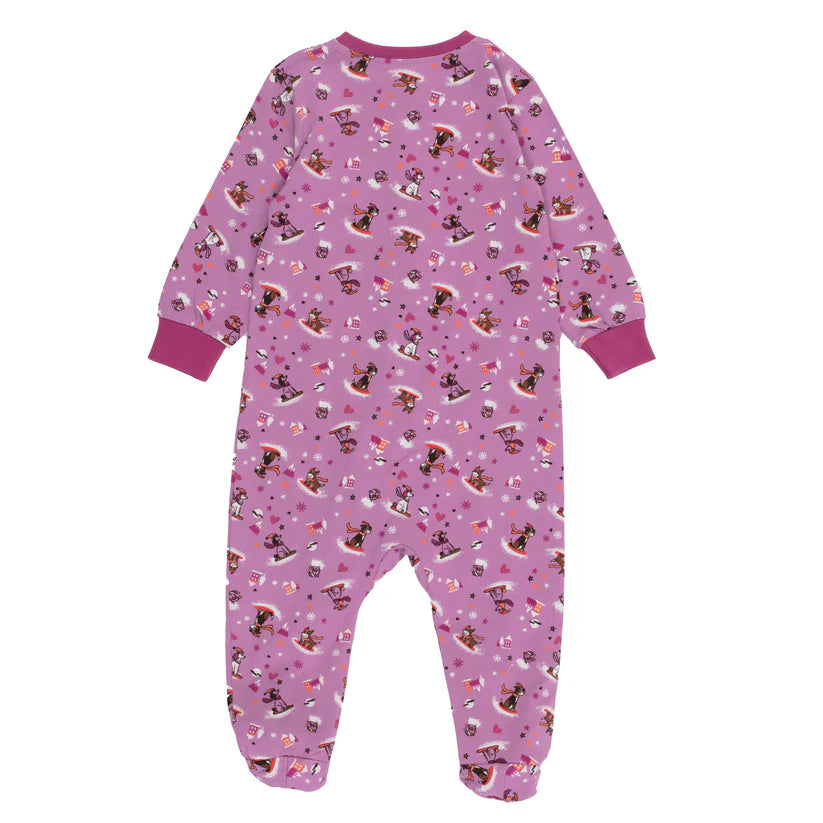 Boutique Petites Fleurs - Pyjama une-pièce à pied Bébé Fille Violet F24P150 - Nano