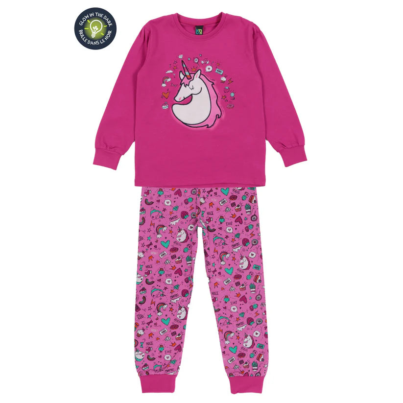 Boutique Petites Fleurs - Pyjama pour bébé Licornes rose  F24P52 - Nano