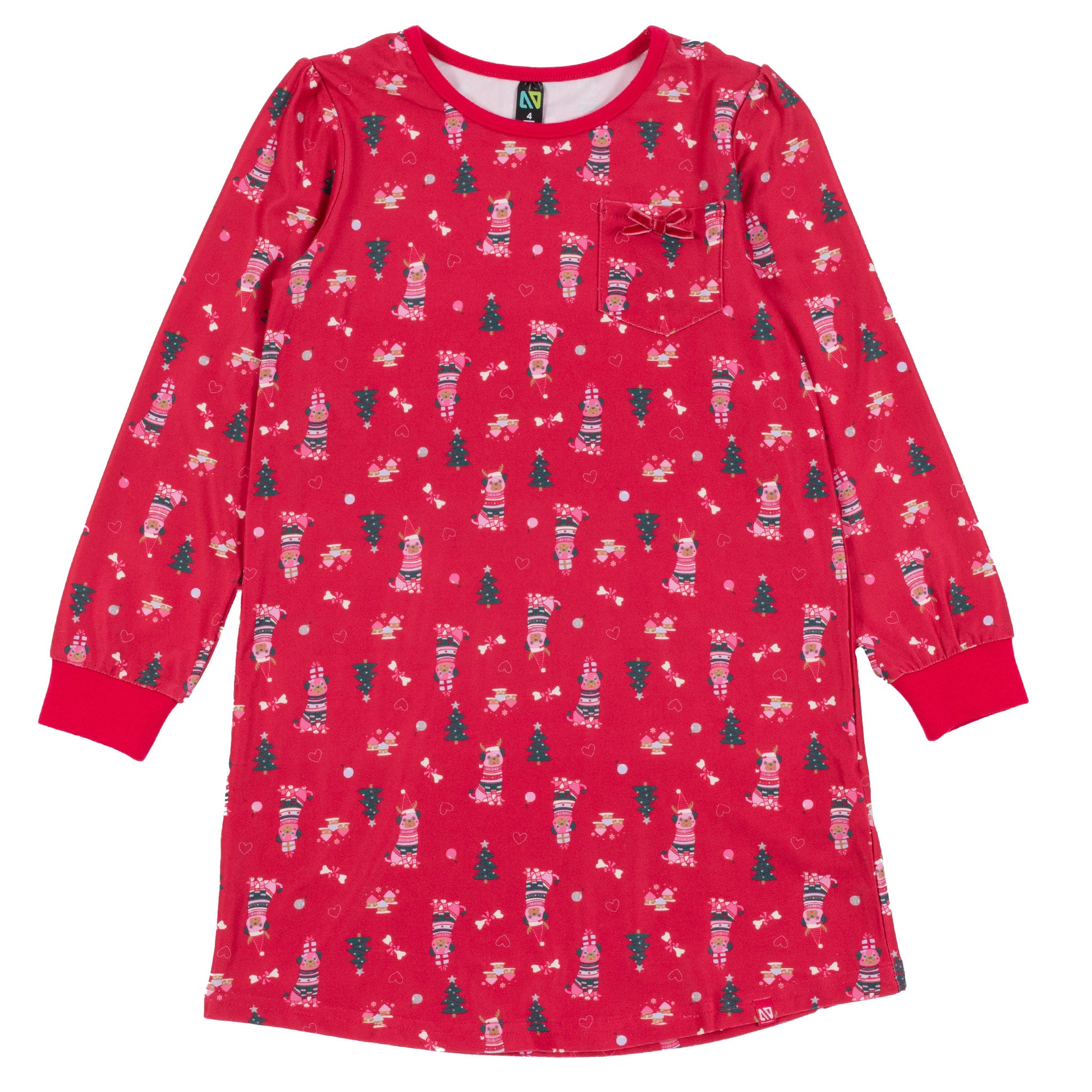 Boutique Petites Fleurs - Robe de nuit des fêtes Puppy F24P84  -Nano