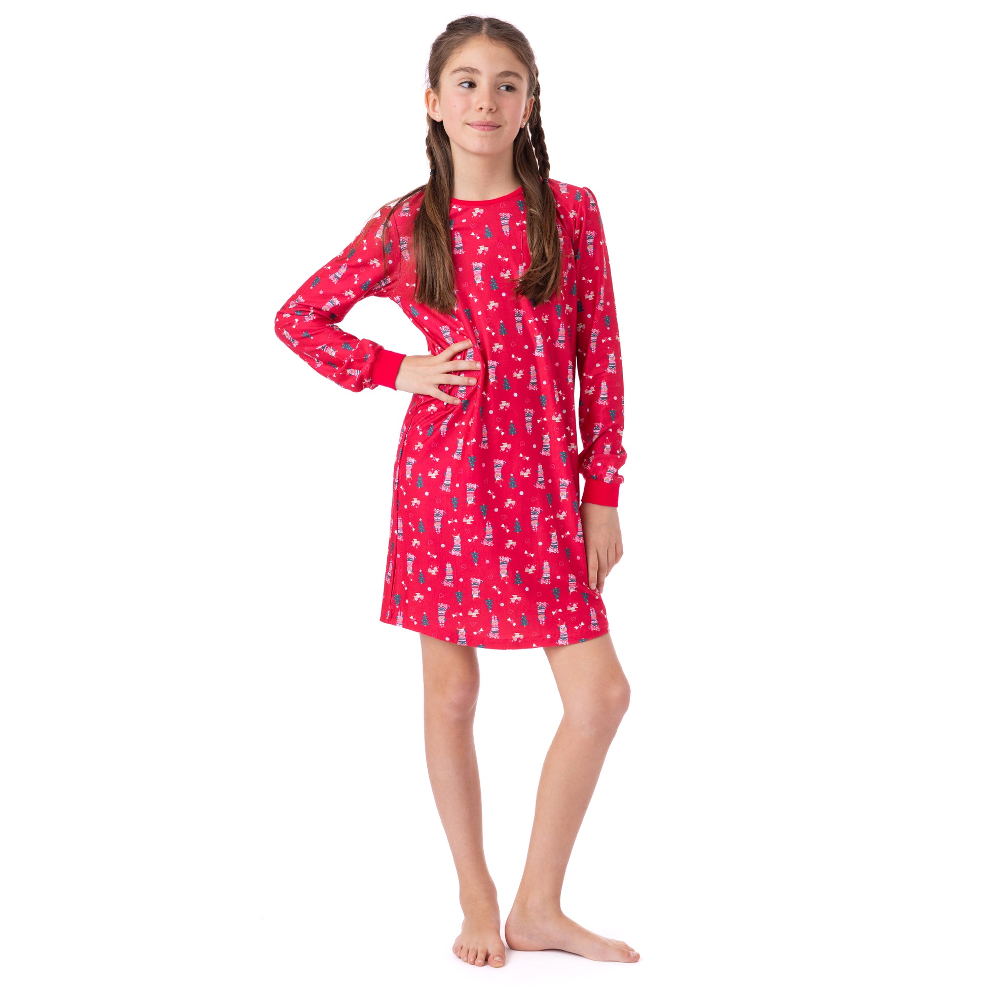 Boutique Petites Fleurs - Robe de nuit des fêtes Puppy F24P84  -Nano