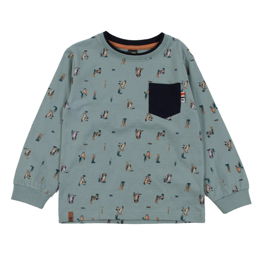 Boutique Petites Fleurs / T-shirt Chiens et Canards CAMPAGNE ANGLAISE F2507-05 / Nano collection