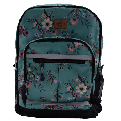 sac à dos fleuris turquoise F25BP104