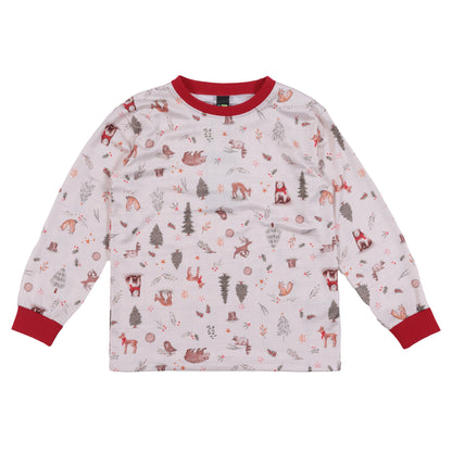 Boutique Petites Fleurs / Pyjama Noel dans la forêt F25p09 / Nano collection