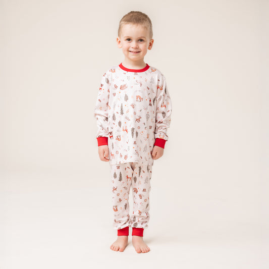 Boutique Petites Fleurs / Pyjama Noel dans la forêt F25p09 / Nano collection