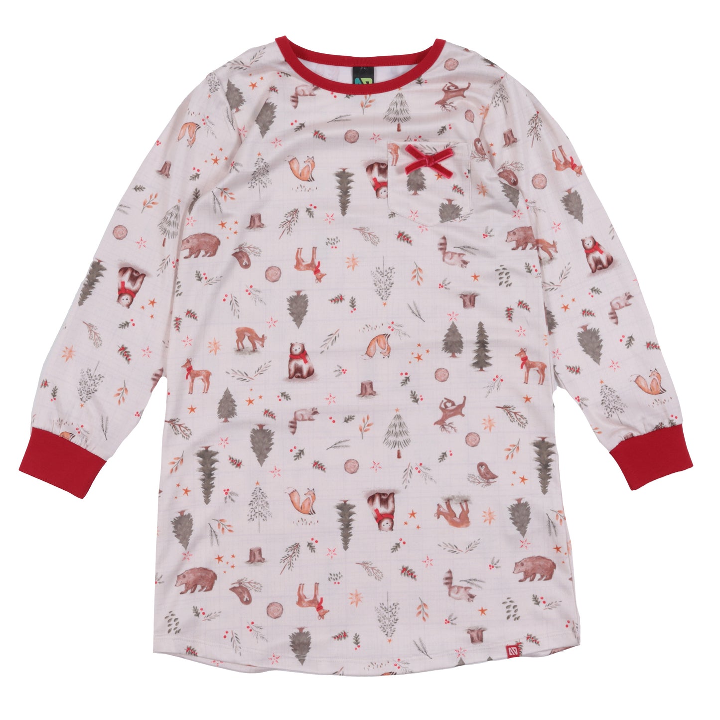 Robe de nuit Noel dans la forêt F25p82