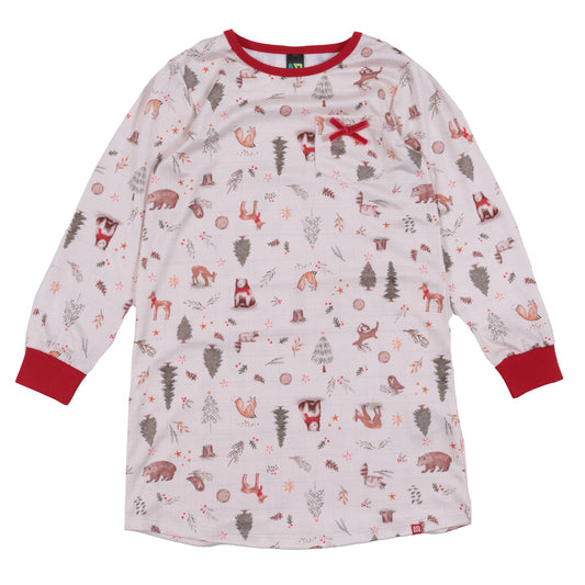 Robe de nuit Noel dans la forêt F25p82