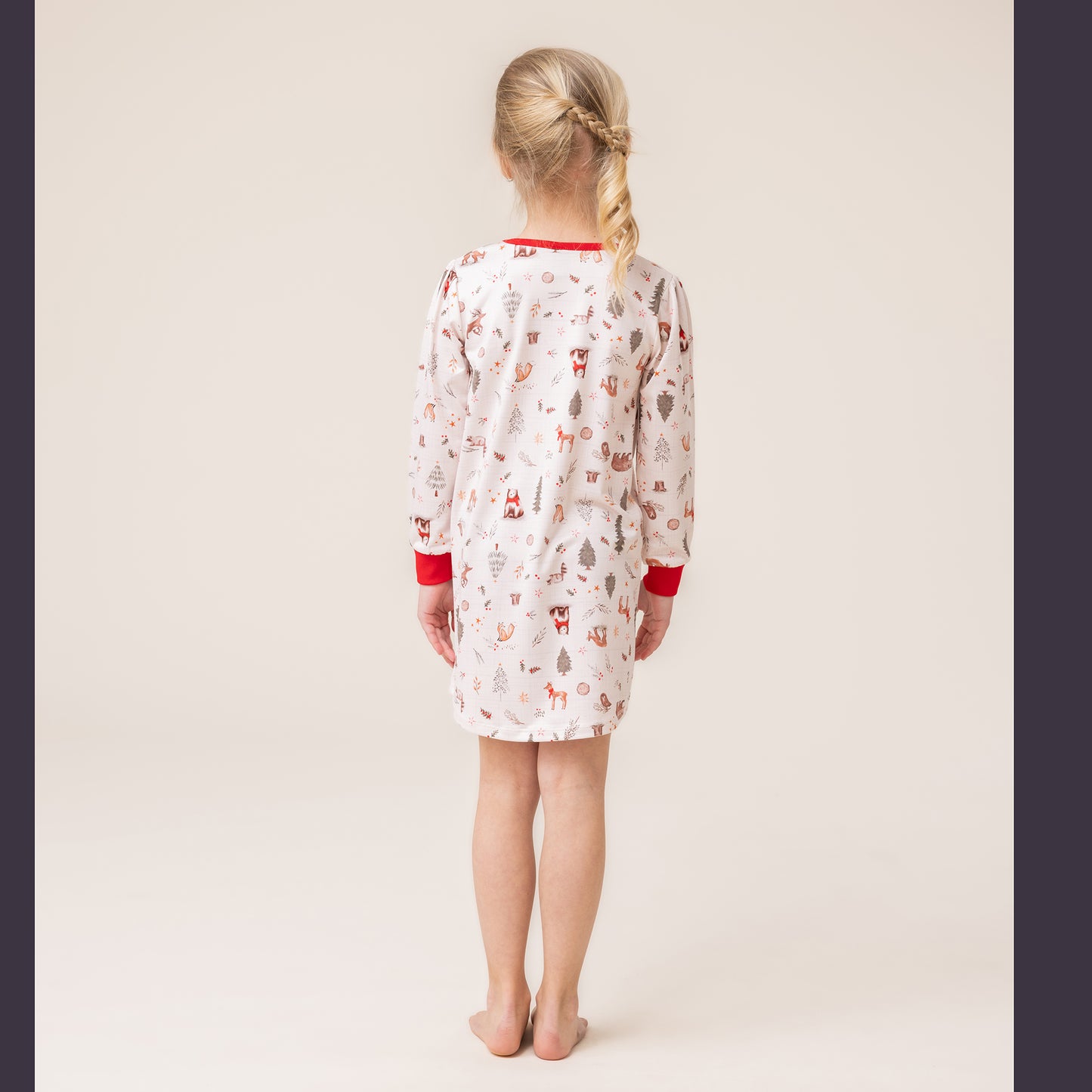 Robe de nuit Noel dans la forêt F25p82