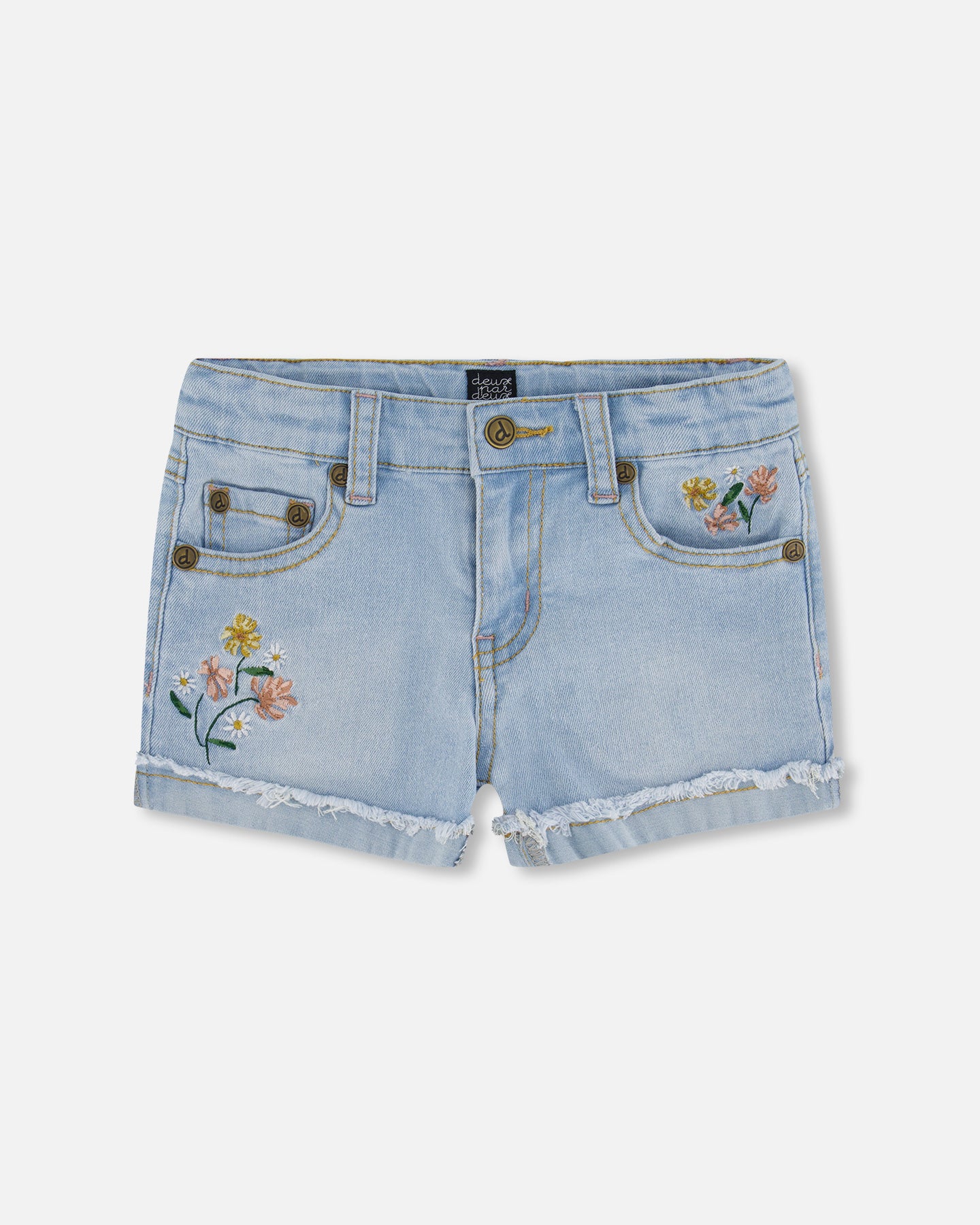 Boutique Petites Fleurs - Short en denim Un été romantique F30H26 - Deux par Deux