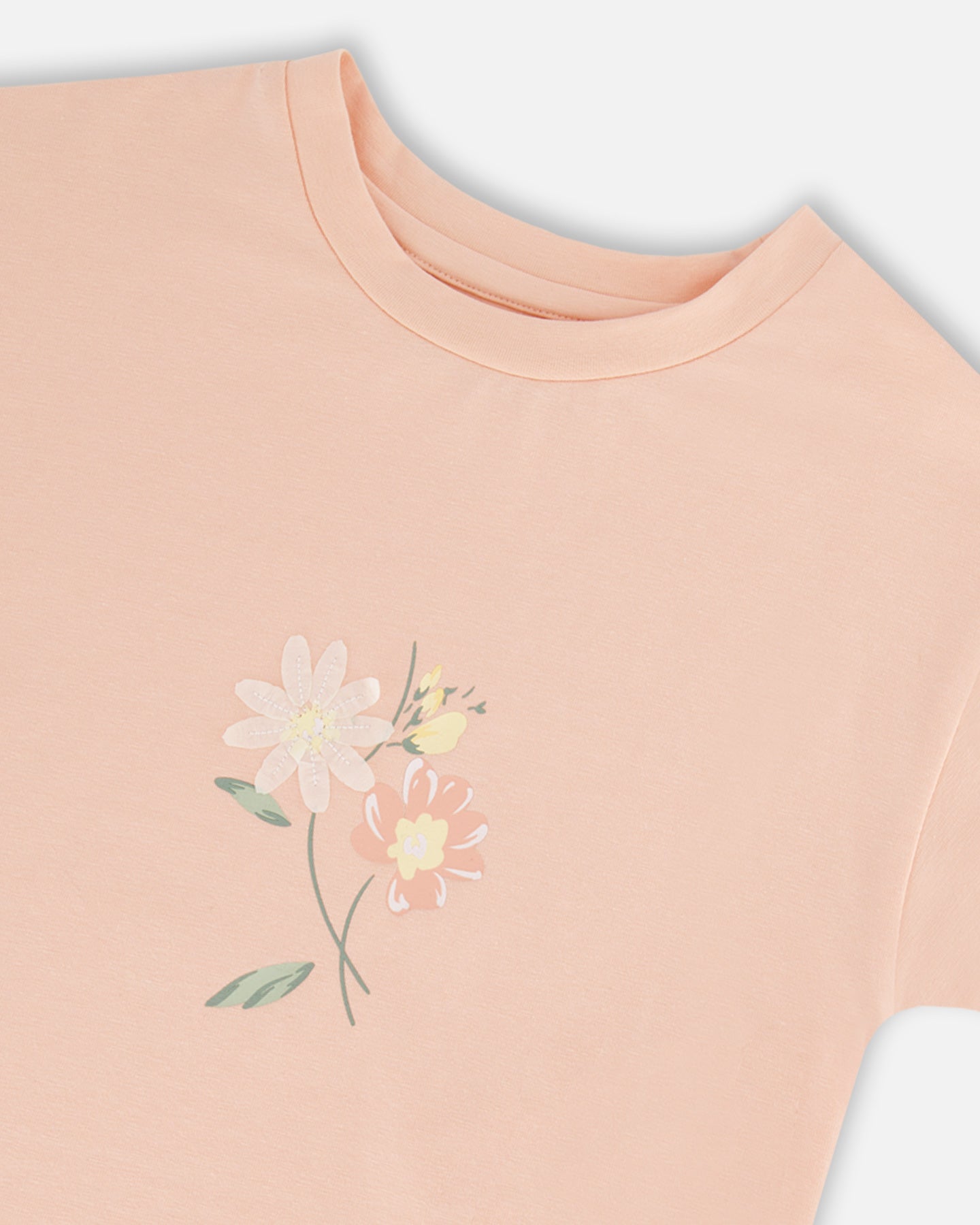 Boutique Petites Fleurs - Haut avec volants Rose un été romantiques F30H70 - Deux par Deux