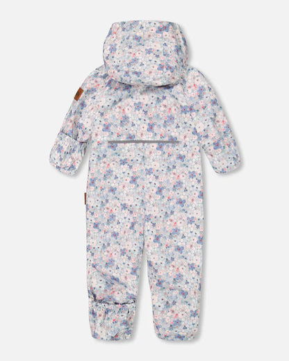 Boutique Petites Fleurs - Ensemble mi-saison une pièce pour bébé fleurs aquarelles F30W65 - Deux par Deux