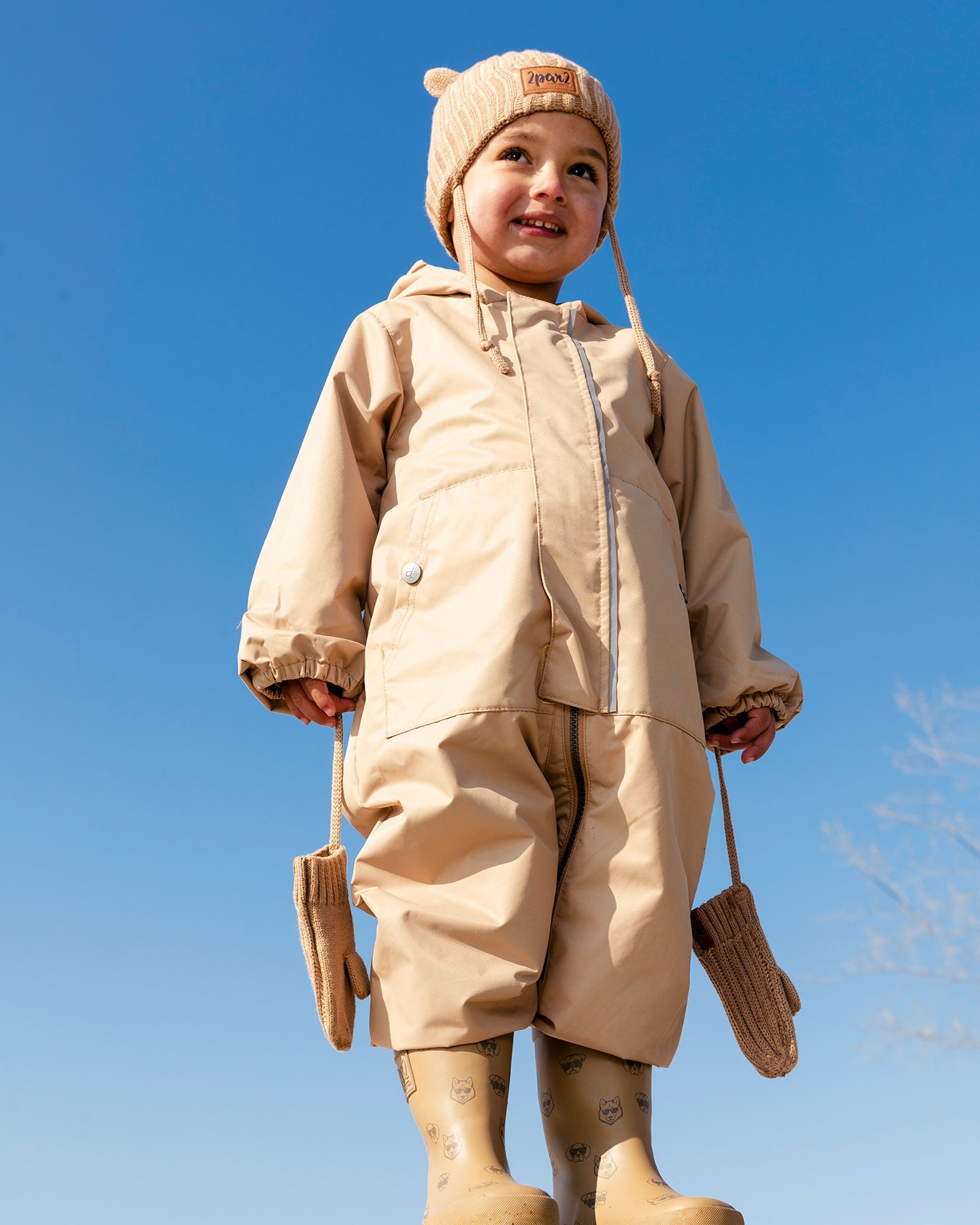 Boutique Petites Fleurs - Ensemble mi-saison une pièce pour bébé pacane F30W65 - Deux par Deux