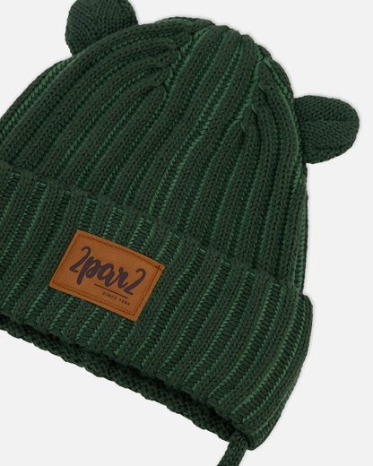 Boutique Petites Fleurs - Tuque en tricot pour bébé Vert Forêt F30WT23 - Deux par Deux