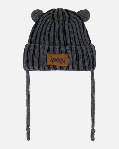 Boutique Petites Fleurs - Tuque en tricot pour bébé Noire F30WT23 - Deux par Deux