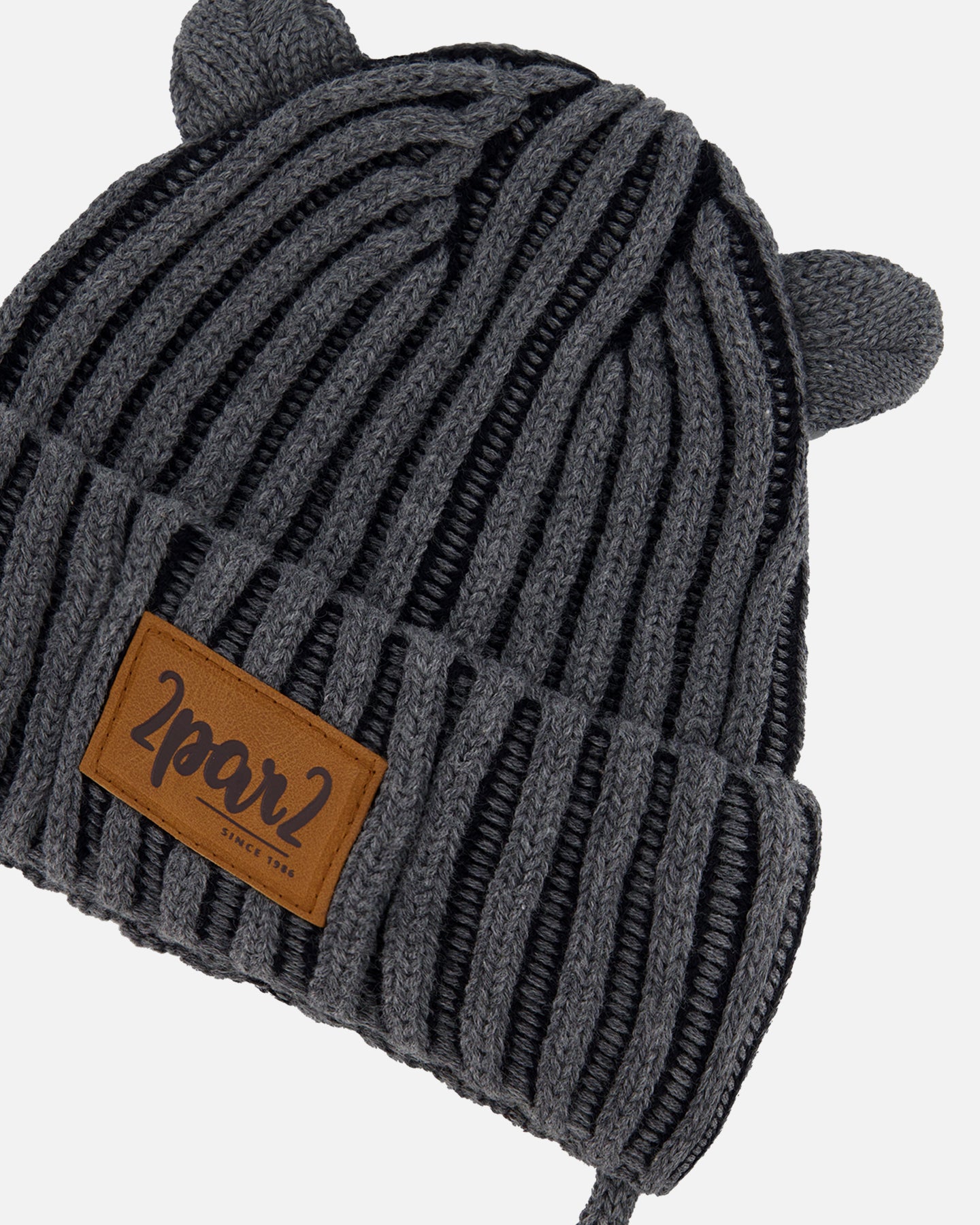 Boutique Petites Fleurs - Tuque en tricot pour bébé Noire F30WT23 - Deux par Deux