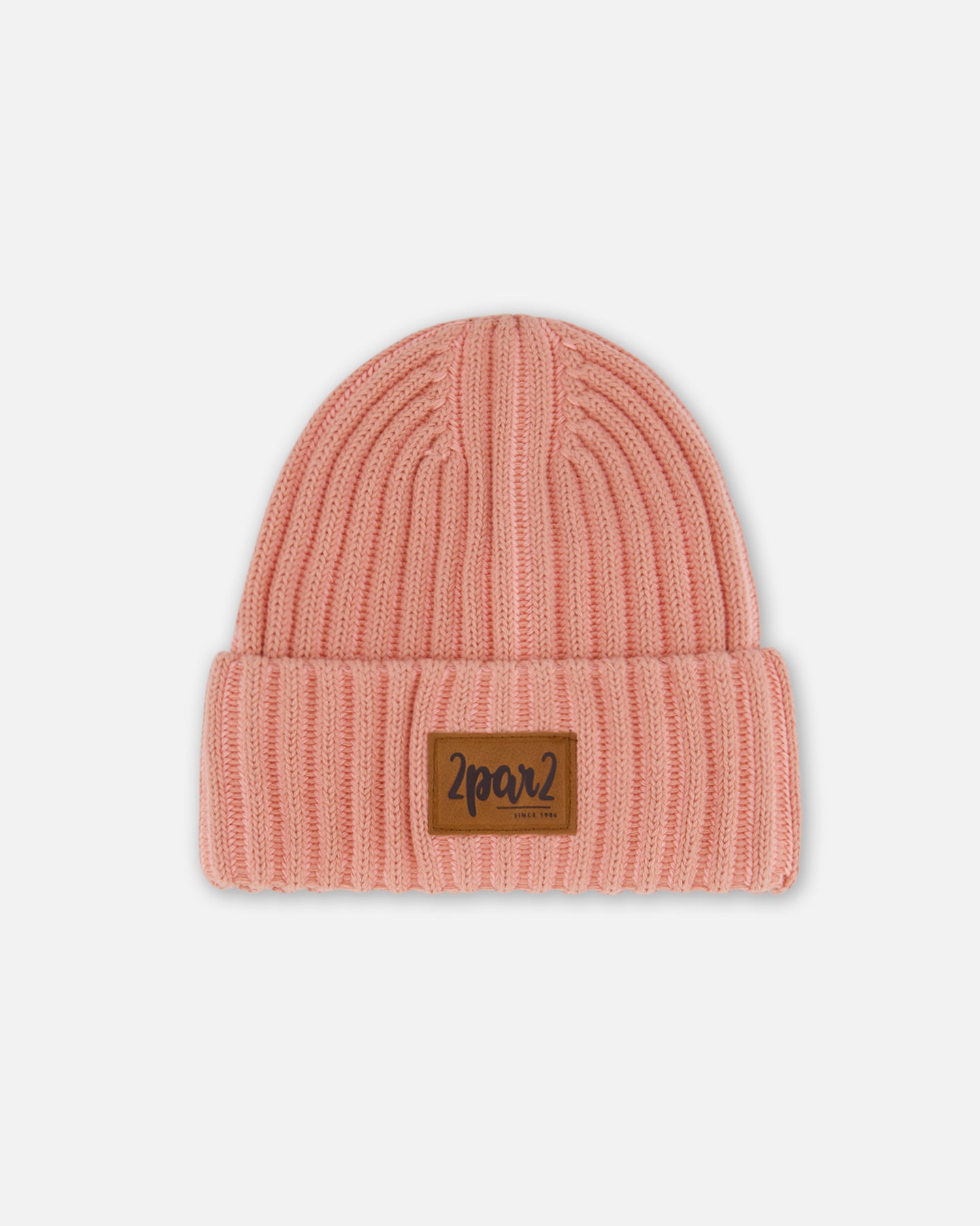 Boutique Petites Fleurs - Tuque en tricot Rose cendré F30WT24 - Deux par Deux