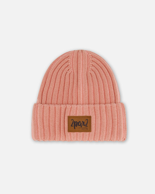 Boutique Petites Fleurs - Tuque en tricot Rose cendré F30WT24 - Deux par Deux