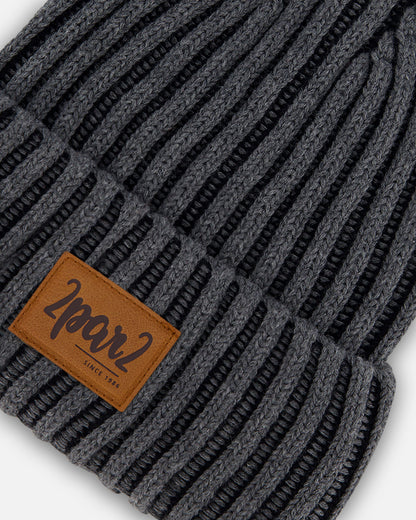 Boutique Petites Fleurs - Tuque en tricot Noire F30WT24 - Deux par Deux