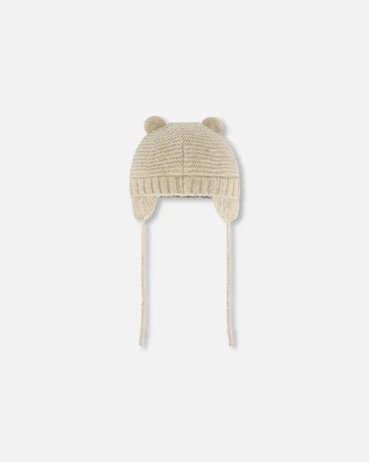 Boutique Petites Fleurs / Bonnet pour Bébé en tricot avec oreilles Deux par Deux G10ZA03